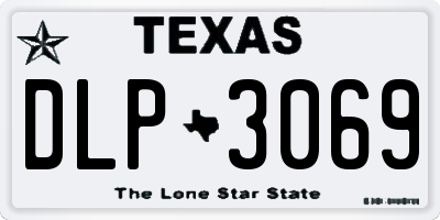 TX license plate DLP3069