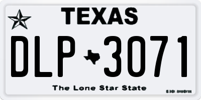 TX license plate DLP3071