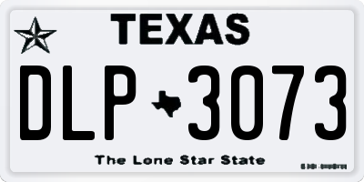 TX license plate DLP3073