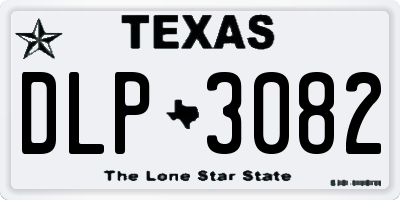TX license plate DLP3082