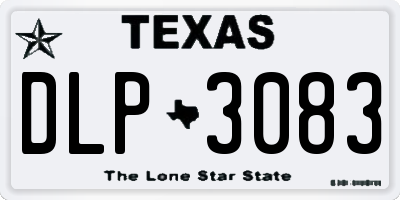 TX license plate DLP3083