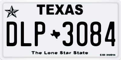 TX license plate DLP3084