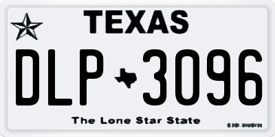 TX license plate DLP3096