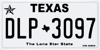 TX license plate DLP3097