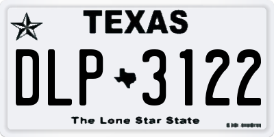 TX license plate DLP3122