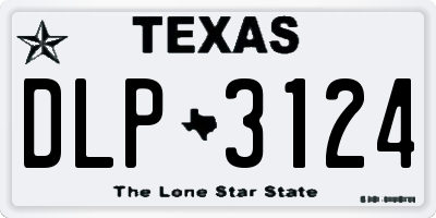 TX license plate DLP3124