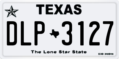 TX license plate DLP3127