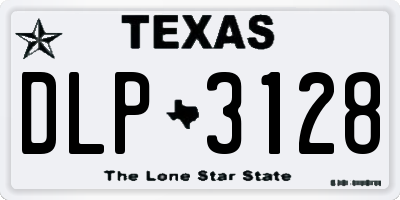 TX license plate DLP3128