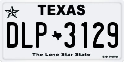 TX license plate DLP3129