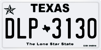 TX license plate DLP3130