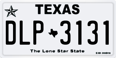 TX license plate DLP3131