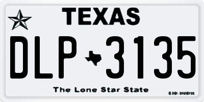 TX license plate DLP3135