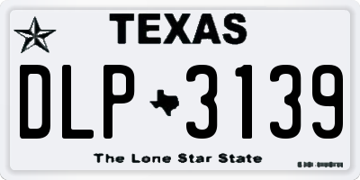 TX license plate DLP3139