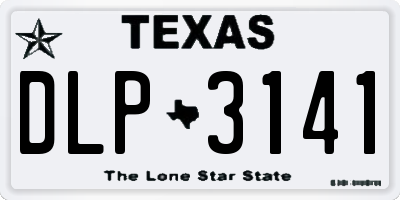 TX license plate DLP3141