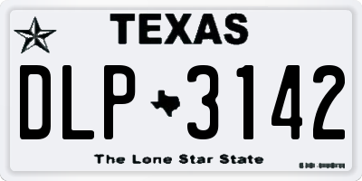 TX license plate DLP3142