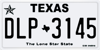 TX license plate DLP3145