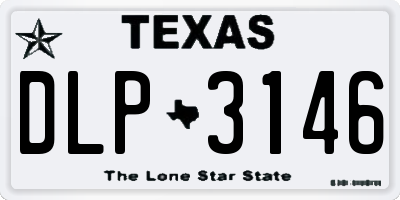 TX license plate DLP3146