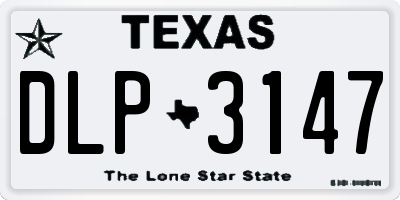 TX license plate DLP3147