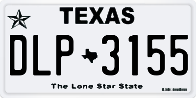 TX license plate DLP3155