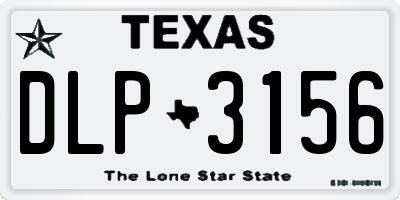 TX license plate DLP3156