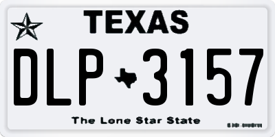 TX license plate DLP3157