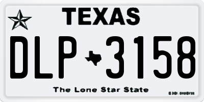 TX license plate DLP3158