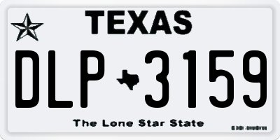 TX license plate DLP3159
