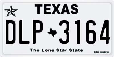 TX license plate DLP3164