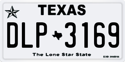 TX license plate DLP3169