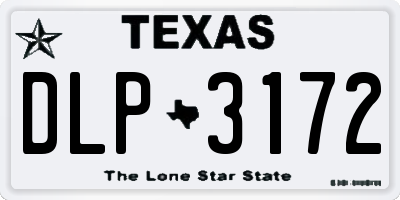 TX license plate DLP3172