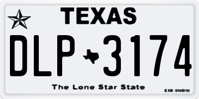 TX license plate DLP3174