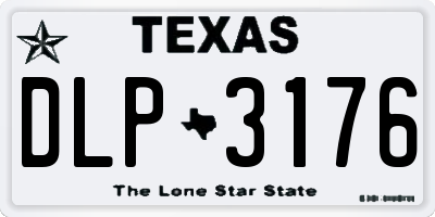 TX license plate DLP3176