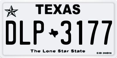 TX license plate DLP3177