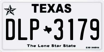 TX license plate DLP3179