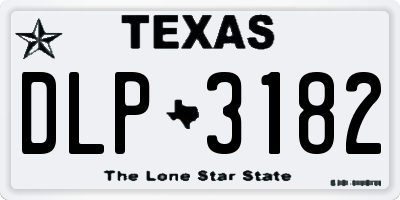 TX license plate DLP3182