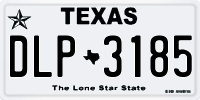TX license plate DLP3185