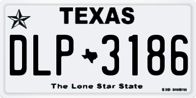 TX license plate DLP3186