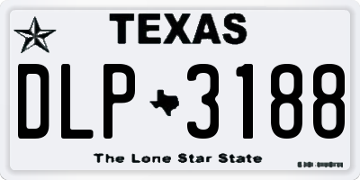 TX license plate DLP3188