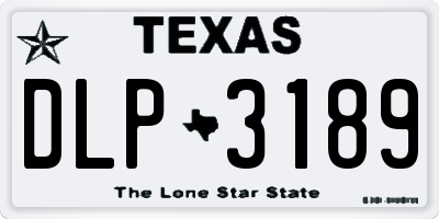 TX license plate DLP3189