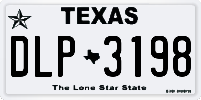 TX license plate DLP3198