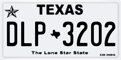 TX license plate DLP3202