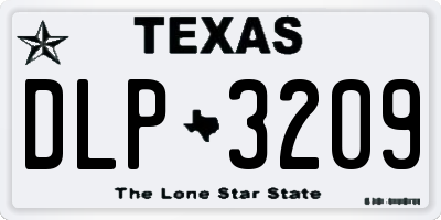 TX license plate DLP3209