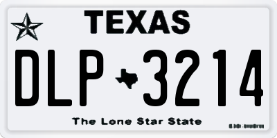 TX license plate DLP3214