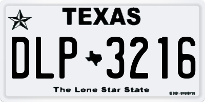 TX license plate DLP3216