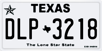 TX license plate DLP3218