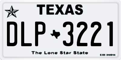 TX license plate DLP3221