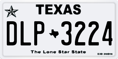 TX license plate DLP3224