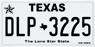 TX license plate DLP3225
