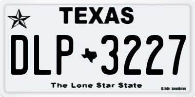 TX license plate DLP3227