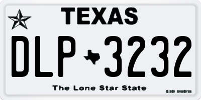 TX license plate DLP3232